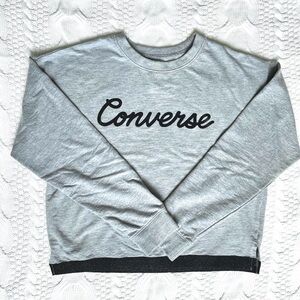 CONVERSE girls cropped long sleeve tee
